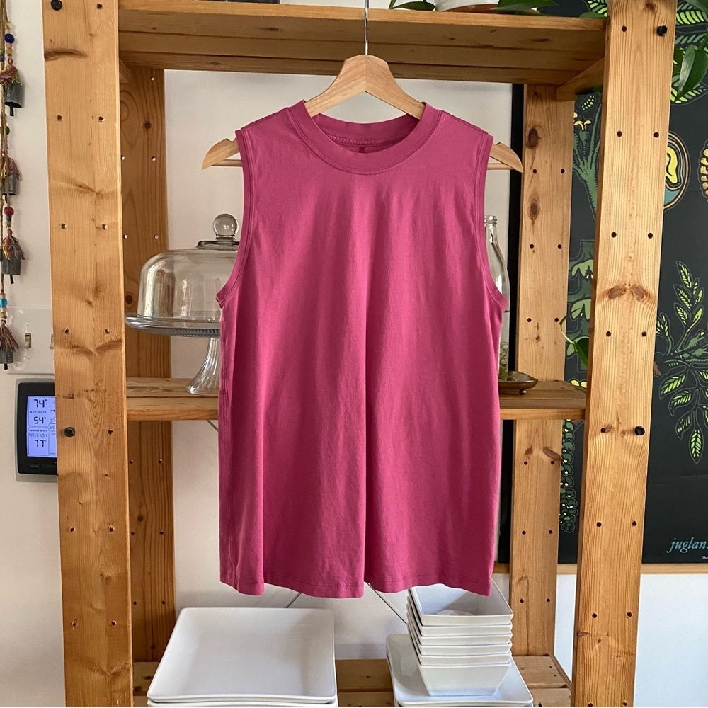 Lululemon Berry Pink All Yours Pima Cotton Tank Top Small - Picture 6 of 15